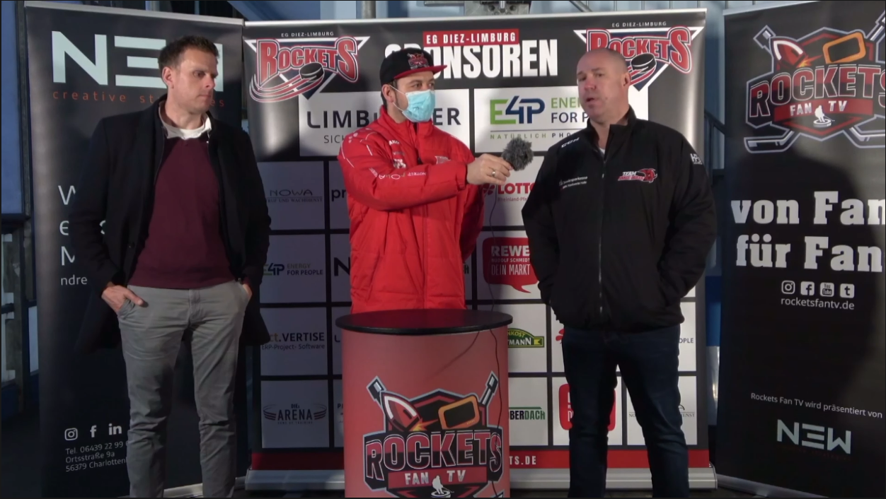 Rockets Fan TV -  Pressekonferenz Spiel EG Diez Limburg Vs  Saale Bulls Halle 3110201
